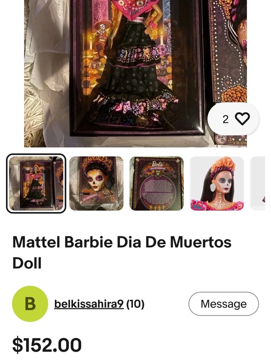 Barbie Other - Barbie Día de Muertos Doll - Black, Pink & Purple Gown